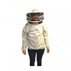 Giubbotto da apicoltore con maschera con rete di tulle rotonda